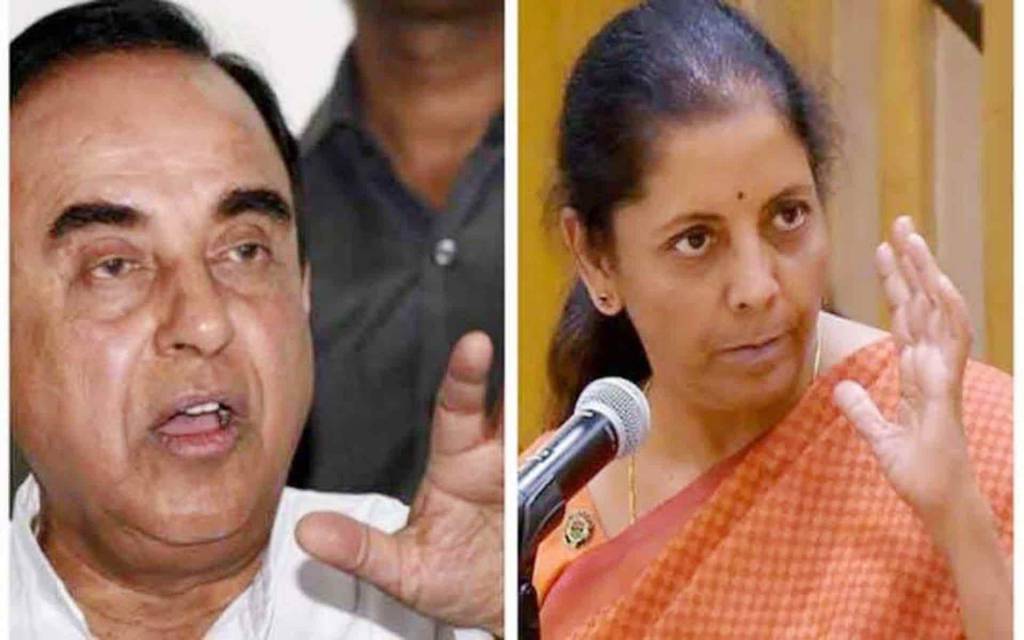 GDP: सुब्रमण्यम स्वामी बोले- निर्मला सीतारमण नहीं जानती हैं अर्थशास्त्र