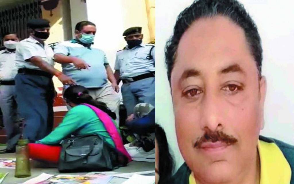 वाराणसी: धरने पर बैठे छात्र को बीएचयू के सुरक्षा अधिकारी ने मारी लात, मचा बवाल