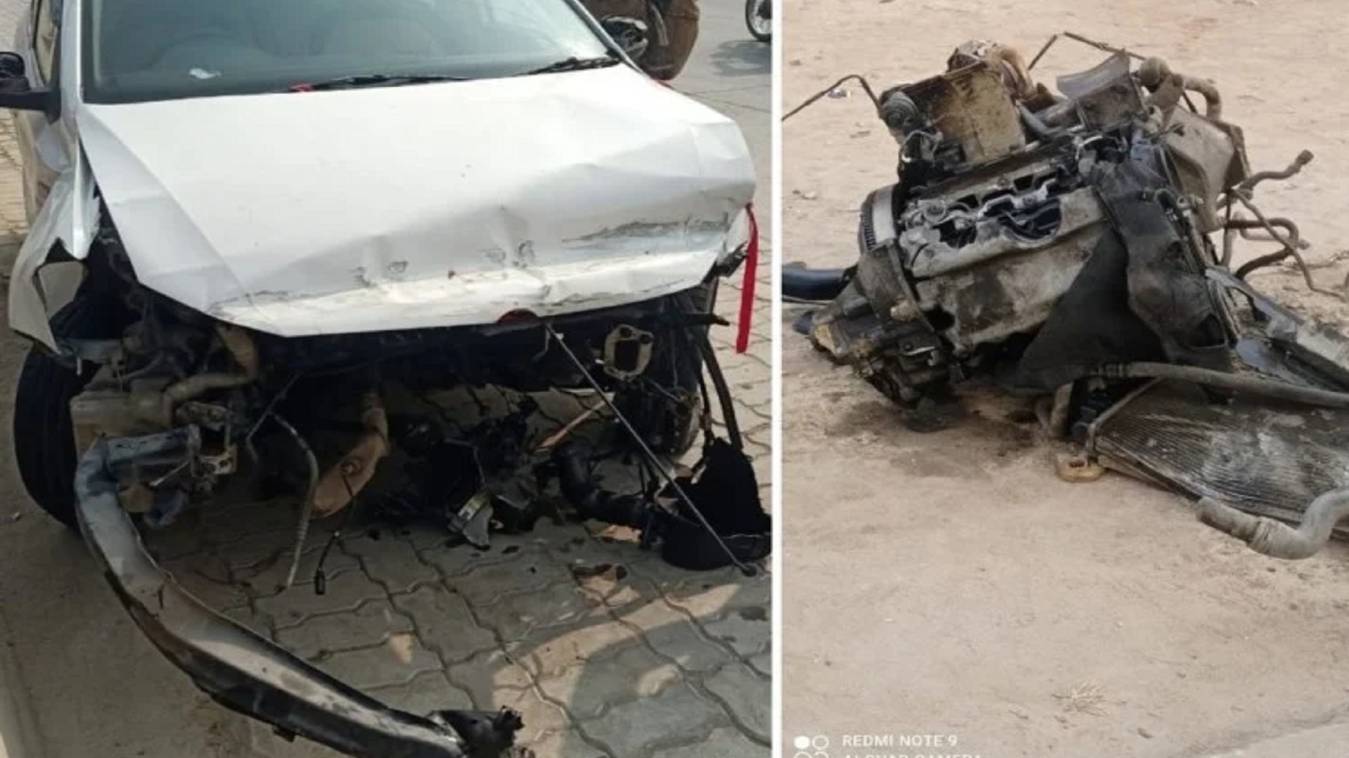  वाराणसी: रेलिंग तोड़कर ओवरब्रिज से नीचे गिरी अनियंत्रित कार, टला बड़ा हादसा