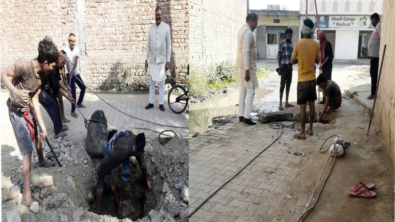 नगर निगम में नहीं हुई सुनवाई, तो लोगों ने चंदे से कराई नाले की सफाई 