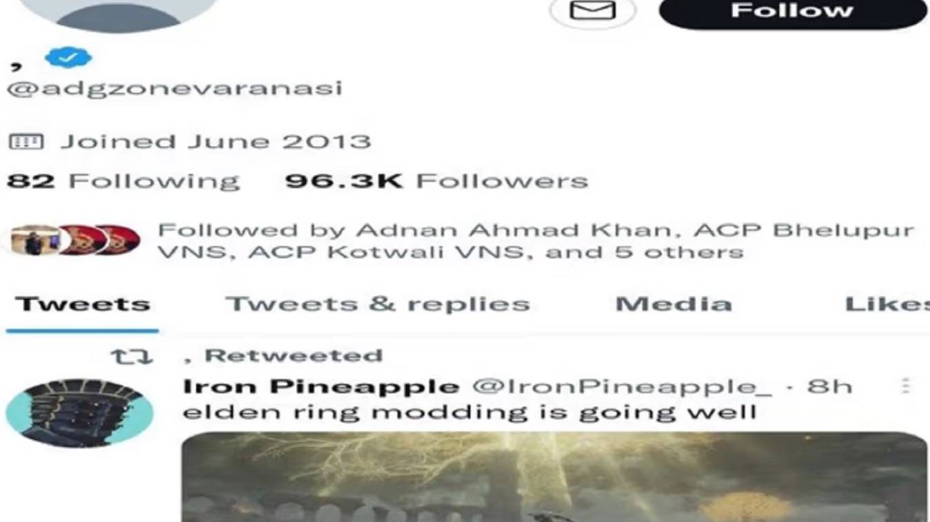 ADG Zone Varanasi का Twitter Account हैक: हैकर ने अकाउंट का नाम बदलकर किया 'कामा', शेयर कर रहा वीडियो गेम