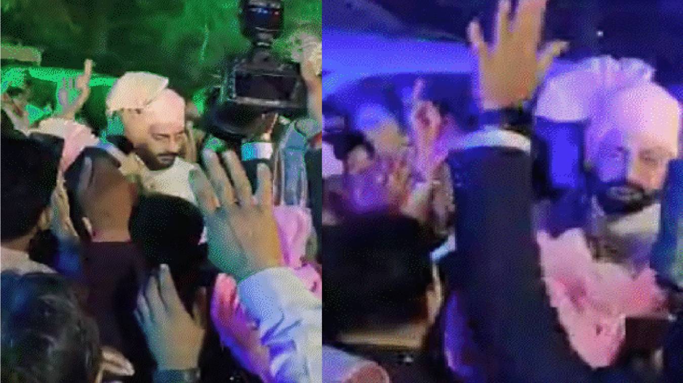 Varanasi : सिर पर गुलाबी पगड़ी बांध बाराती बने दिखे अभिषेक बच्चन