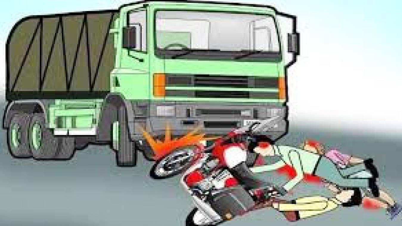  तेज रफ्तार ट्रक ने  युवक को कुचला ,मौत