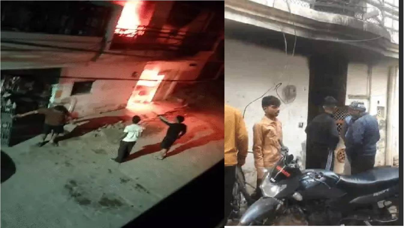 प्रयागराज में भीषण आग: पिता की मौत, मां-बेटी की हालत गंभीर