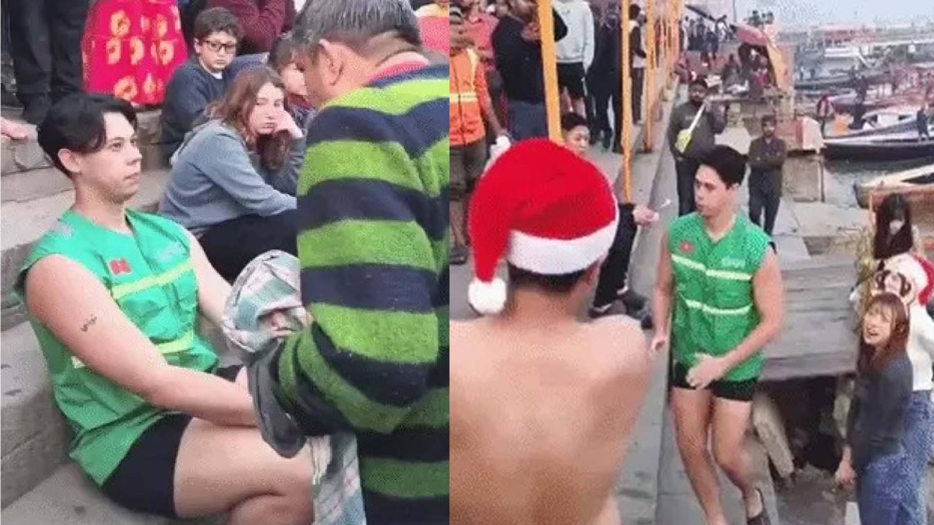 दशाश्वमेध घाट पर जापानी पर्यटकों से बदसलूकी का वीडियो वायरल पुलिस जांच में जुटी