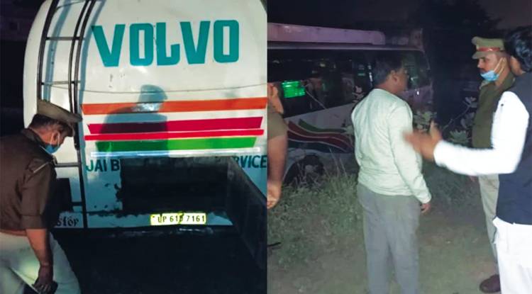 वाराणसी-गाजीपुर रोड पर बस खाई में पलटी, 25 घायल