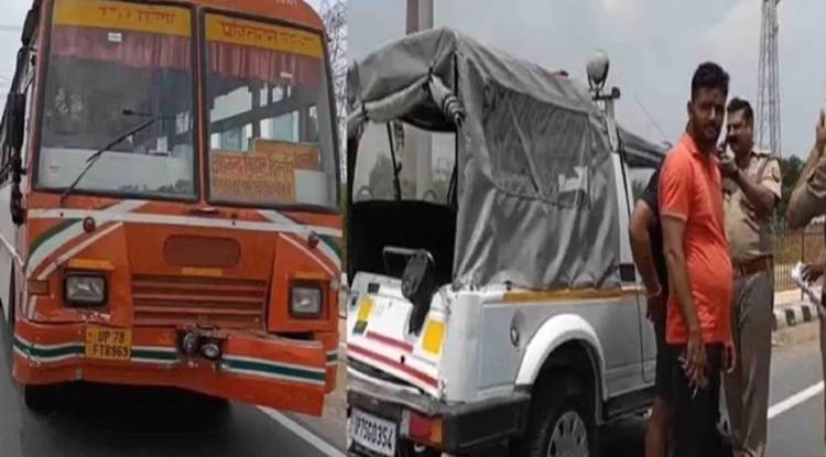 शिवपाल यादव की स्कॉट की कार में रोडवेज बस ने मारी टक्कर, पांच सुरक्षाकर्मी घायल 