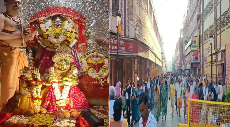 Diwali 2022: काशी में देवी अन्नपूर्णा की स्वर्णमयी प्रतिमा के दर्शन का दूसरा दिन, खजाना पाने के लिए भक्तों की लगी अनवरत कतार