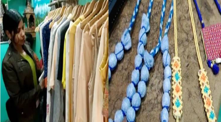 new trend on mahashivratri: काशी के बाजारों में बिक रहे भांग के धागों से तैयार कपड़े और ज्वेलरी