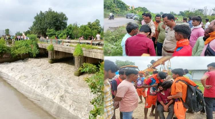 बाइक सवार दो शिवभक्त नहर में गिरे, हरिद्वार से गंगाजल लेने जा रहा था 16 कांवड़ियों का जत्था