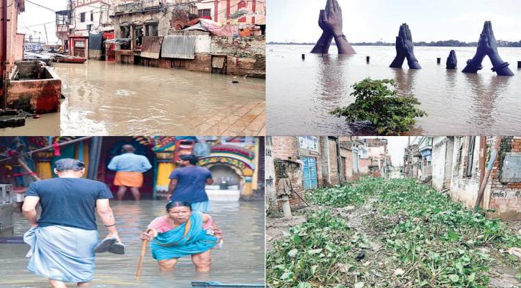 छह दिन के बाद खतरा बिंदु से नीचे आईं गंगा, लोगों ने लीं राहत की सांस