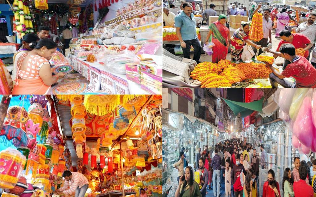 बाजारों में छाई रौनक, खुशी और उत्साह से लोग दिन भर करते रहे खरीदारी