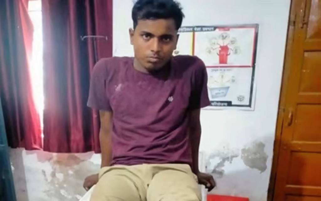 आजमगढ़ में पुलिस मुठभेड़ में घायलावस्था में शातिर बदमाश गिरफ्तार