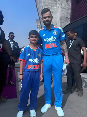 पंचकूला का नन्हा विराट कोहली बना सोशल मीडिया का स्टार, वड़ोदरा में हुई खास मुलाकात