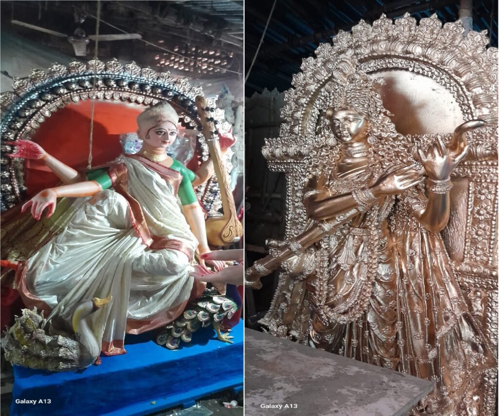 वाग्देवी की प्रतिमाओं को शिल्पकारों ने दिया नया लुक