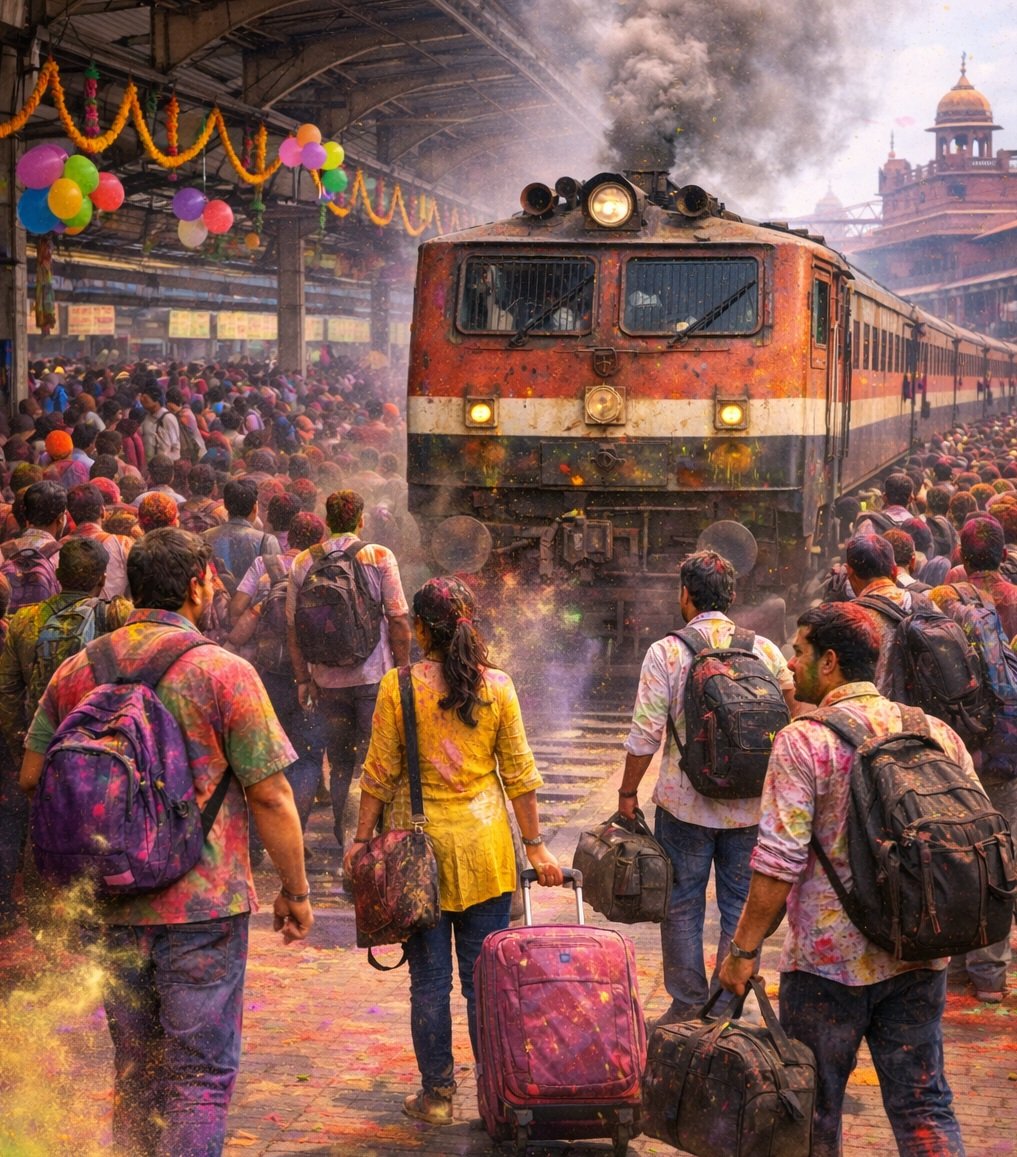 होली स्पेशल ट्रेनों की सौगात: लखनऊ से मुंबई-कोलकाता समेत कई रूटों पर 6 अतिरिक्त गाड़ियां संचालित