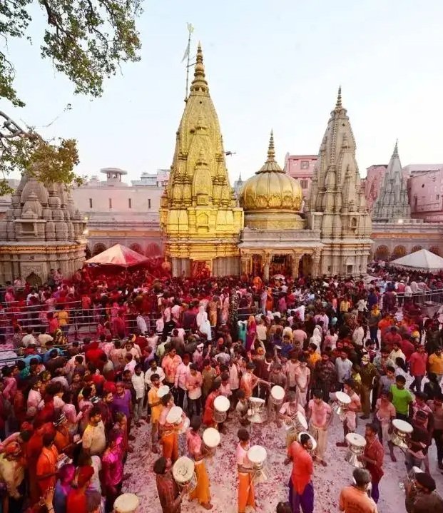 काशी विश्वनाथ मंदिर में रंगभरी एकादशी पर व्यवस्थाएं ध्वस्त, वीआईपी ने तोड़े मोबाइल प्रतिबंध के नियम
