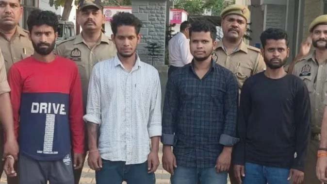 मिर्जापुर में चार विदेशी नागरिक गिरफ्तार, फर्जी दस्तावेज के सहारे कर रहे थे काम