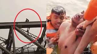 वाराणसी के राजघाट पुल पर हाई वोल्टेज ड्रामा, युवक ने गंगा में लगाई छलांग, NDRF ने बचाई जान