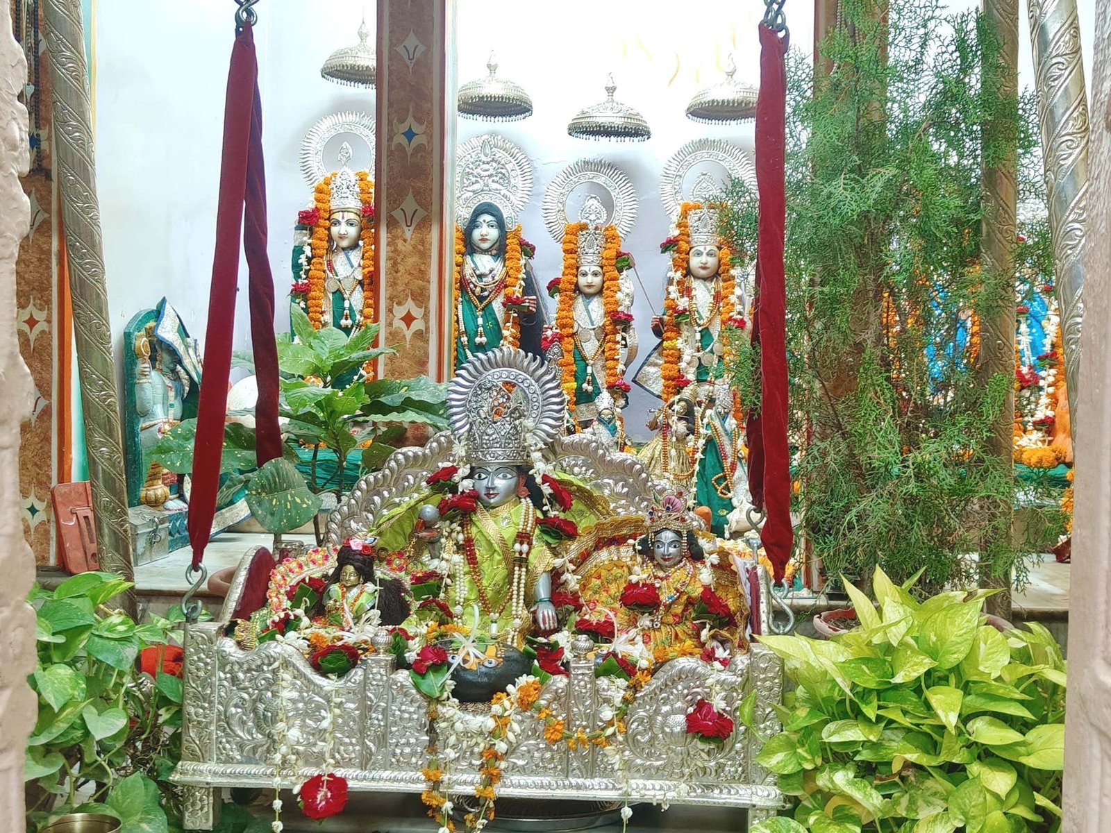 तेलियाना के श्री राम जानकी मंदिर में झूला महोत्सव की धूम, कजरी गीतों से गूंजा परिसर