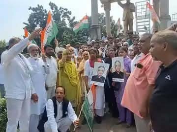 सीईसी ज्ञानेश कुमार के खिलाफ कांग्रेस का प्रदर्शन