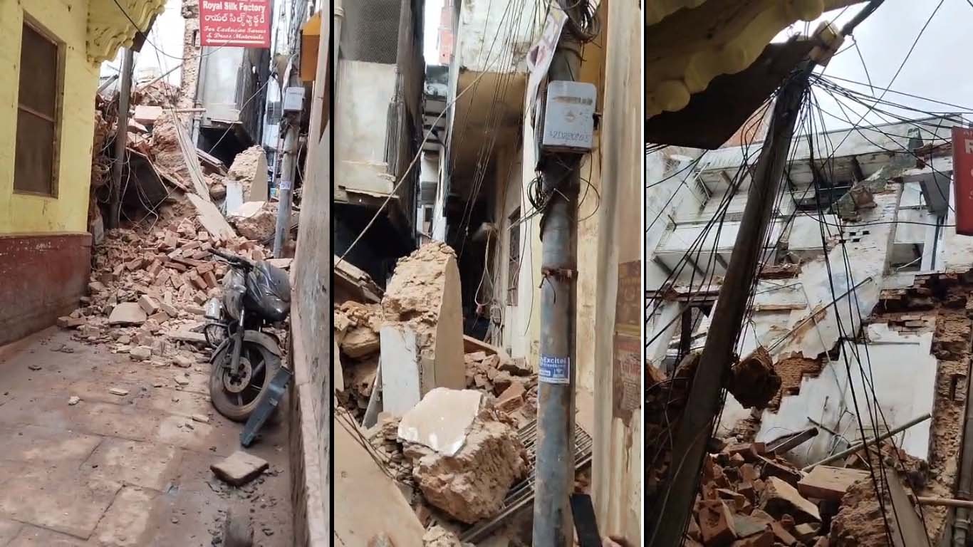 वाराणसी में जर्जर भवनों का खतरा बढ़ा: देवनाथपुरा में मकान का हिस्सा ढहा, तीन मजदूर घायल