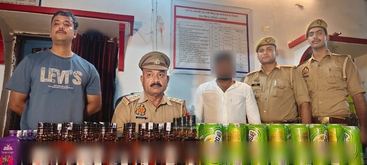 सिगरा में अवैध शराब के खिलाफ पुलिस की कार्रवाई, 84 लीटर से अधिक शराब बरामद